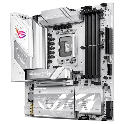 ASUS ROG Strix B860-G Gaming WiFi, Placa Base mATX, preparada para PC con IA Avanzada, 14+1+2+1 etapas de Potencia, Ranuras DDR5, PCIe 5.0, Cuatro Ranuras M.2, WiFi 7, AI Networking II, Aura Sync RGB