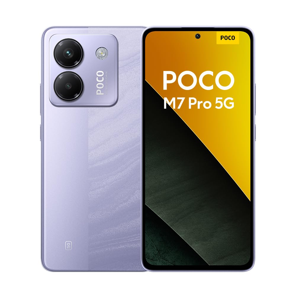 XIAOMI POCO M7 Pro 5G - Smartphone de 8+256GB, Cámara de 50 MP Sony con OIS, Pantalla AMOLED de 6,67" 120 Hz, Carga Turbo de 45W, Cargador no Incluido, Morado (Versión ES)