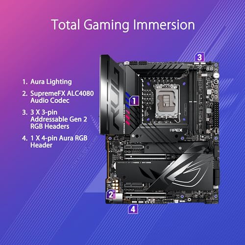 ASUS ROG Maximus Z790 Apex Encore Intel Z790 Placa Base (LGA 1700 ATX, 24+0+2 etapas de Potencia, DDR5, Kit de Ventilador de Memoria ROG, Ranura M.2 PCIe 5.0 integrada, Intel Wi-Fi 7)