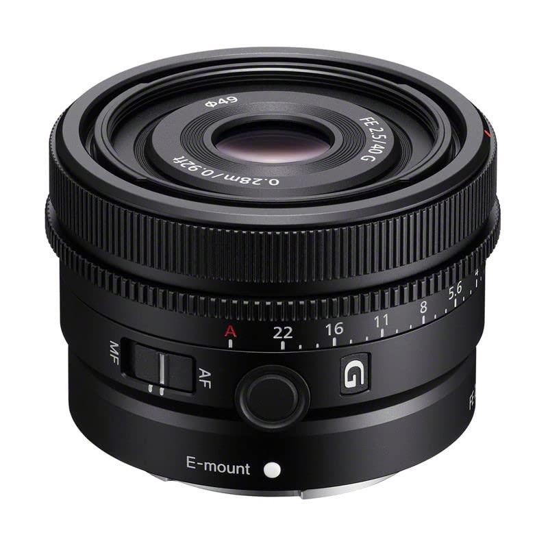 Sony SEL40F25G - Objetivo Full Frame FE 40mm F2.5 G (Objetivo para Retratos, Gran Angular, Prime, Serie G), Negro