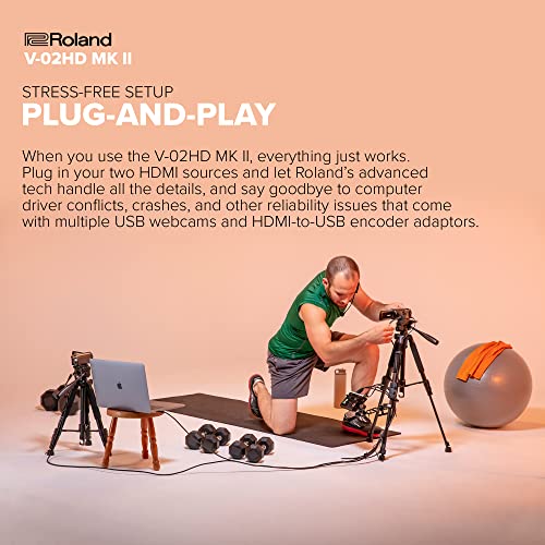 Roland V-02HD MK II Mezclador de vídeo para streaming, Black