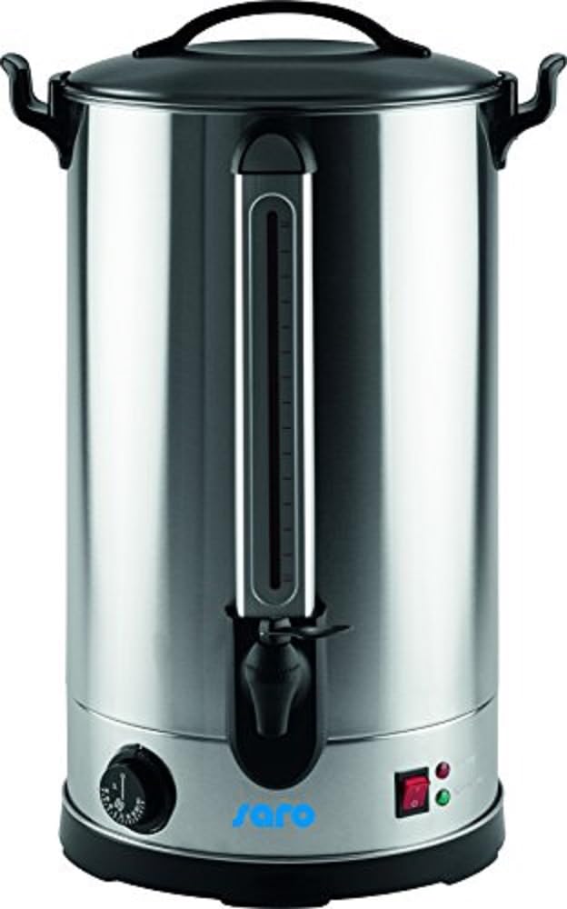 Saro 213 – 7515 Ancona 30 de vino caliente y agua caliente Dispensador, 27 L, acero inoxidable