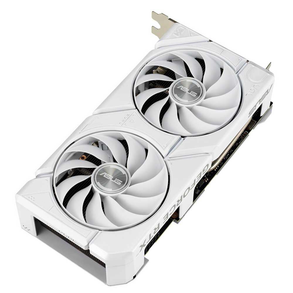 ASUS Dual GeForce RTX 4060 EVO White OC Edition 8GB GDDR6 (listo para SFF, PCIe 4.0, 8GB GDDR6, DLSS 3, HDMI 2.1a, DisplayPort 1.4a, diseño de ventilador Axial-Tech, tecnología 0dB, BIOS dual, soporta