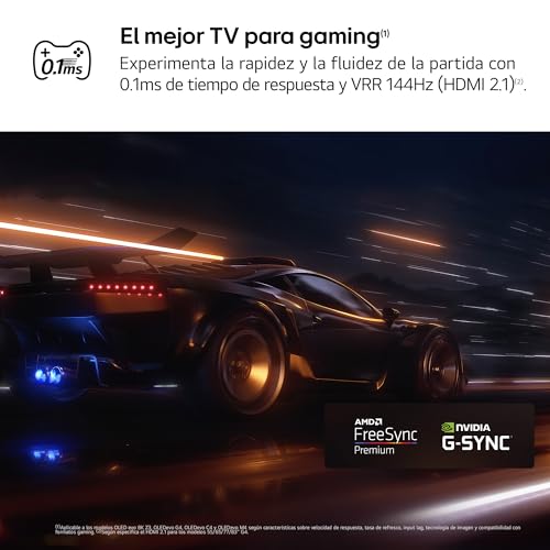 LG OLED55G45LW, 55", OLED EVO* 4K, Serie G4, Smart TV, WebOS24, Procesador a11, Dolby Vision, Dolby Atmos, webOS 24, 3840X2160,TV Gaming, 144 Hz, Integración Pared, Negro