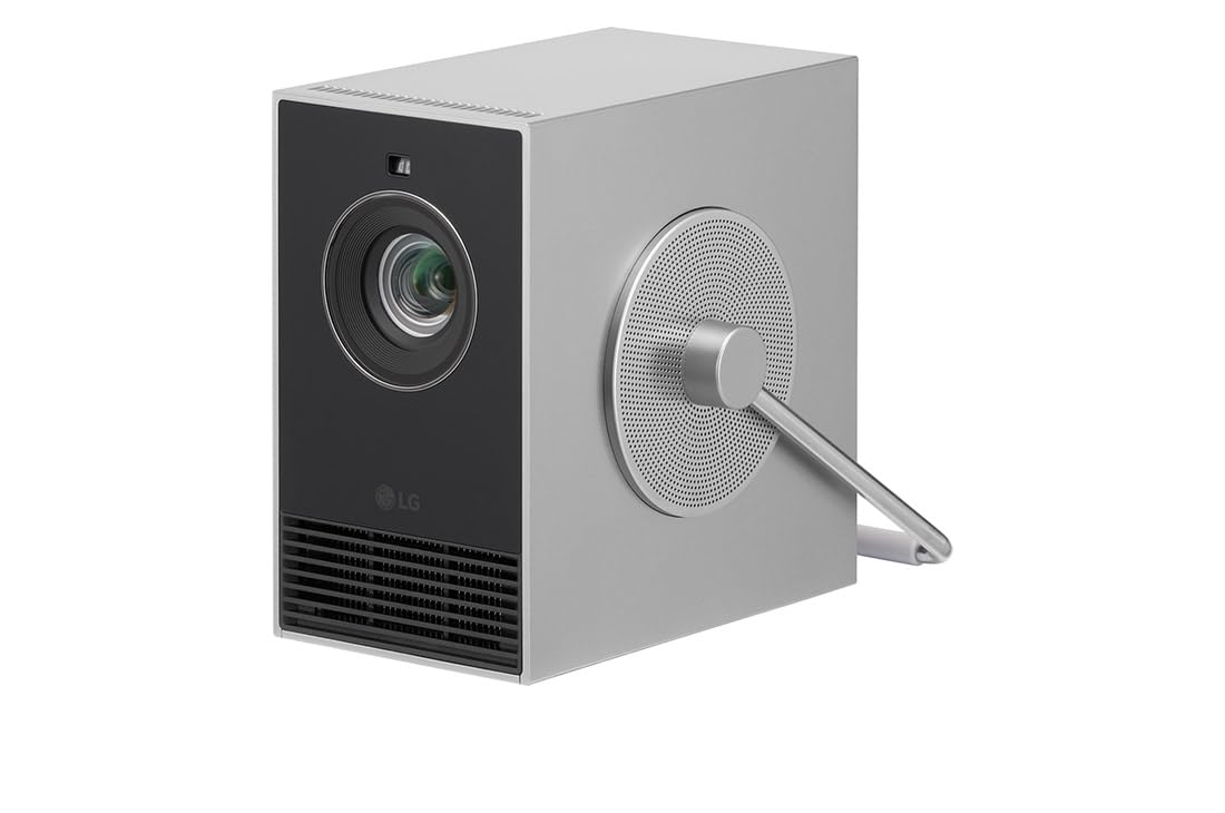LG CineBeam HU710PB.AEU - Proyector con SmartTV, webOS 6.0, 4k UHD, Proyección hasta 500 lúmenes (3849x2160), hasta 120", HDMI x1, USB-C x1, Plateado