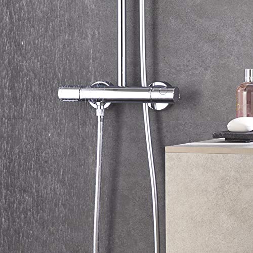 Grohe 27964000 Euphoria 210 - Sistema de ducha con termostato, cabezal de ducha redondo 210mm