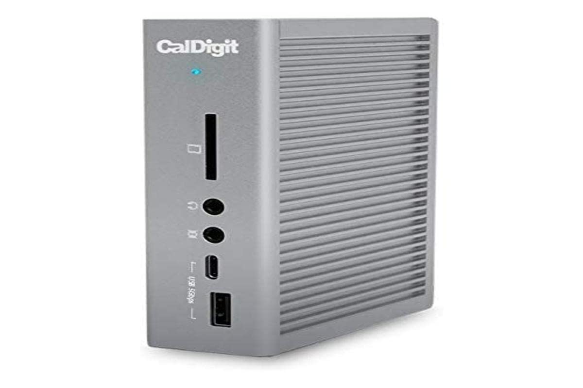 CalDigit TS3 Plus - Thunderbolt 3 Dock - 85W de Recarga, 7X Puertos USB 3.1, USB-C Gen 2, DisplayPort, Ranura para Tarjetas SD UHS-II, LAN, Salida Óptica, con Cable de 0.7m (Space Grey)
