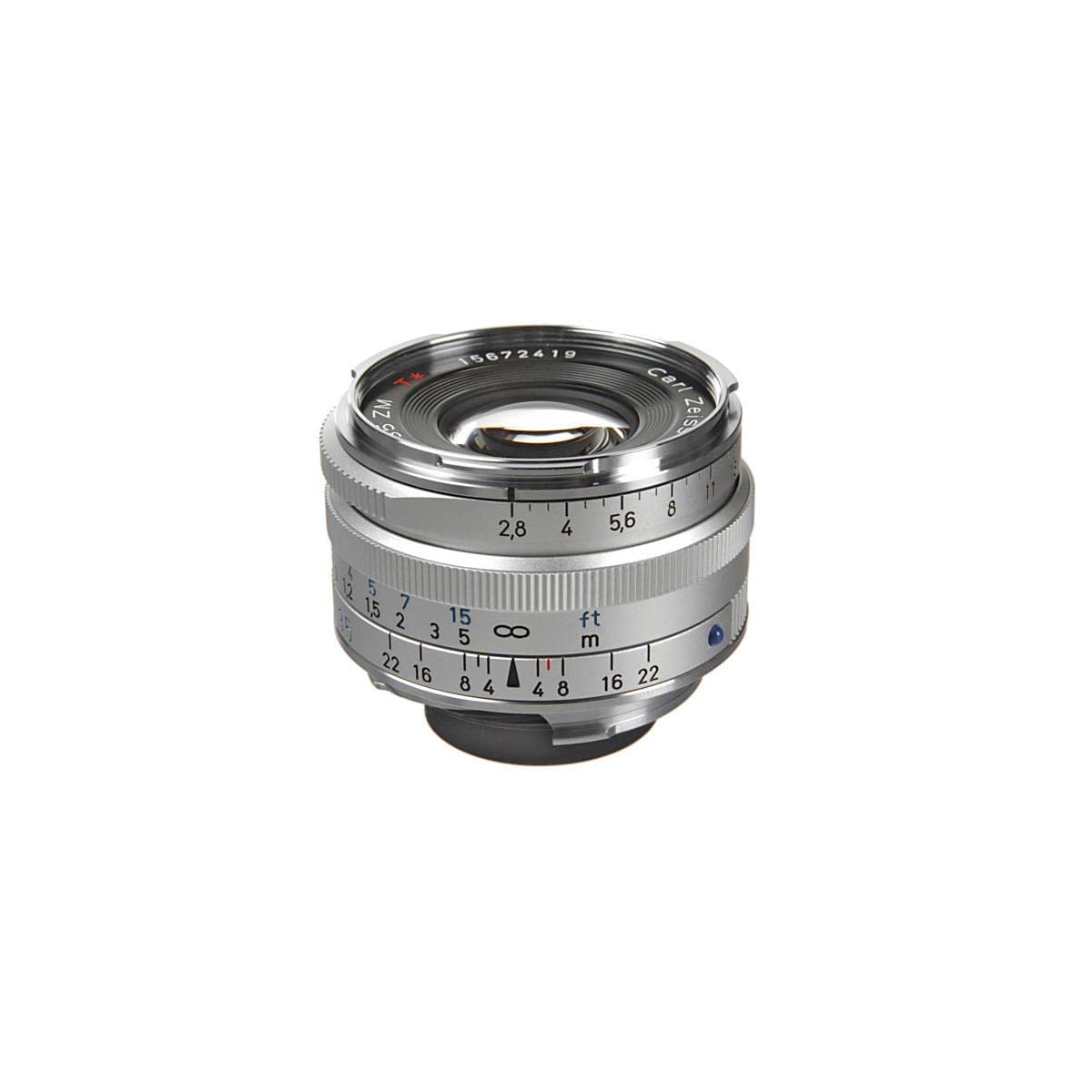 Carl Zeiss C Biogon T 2.8/35 ZM - Objetivo para Leica M (Diámetro: 52 mm), Plata