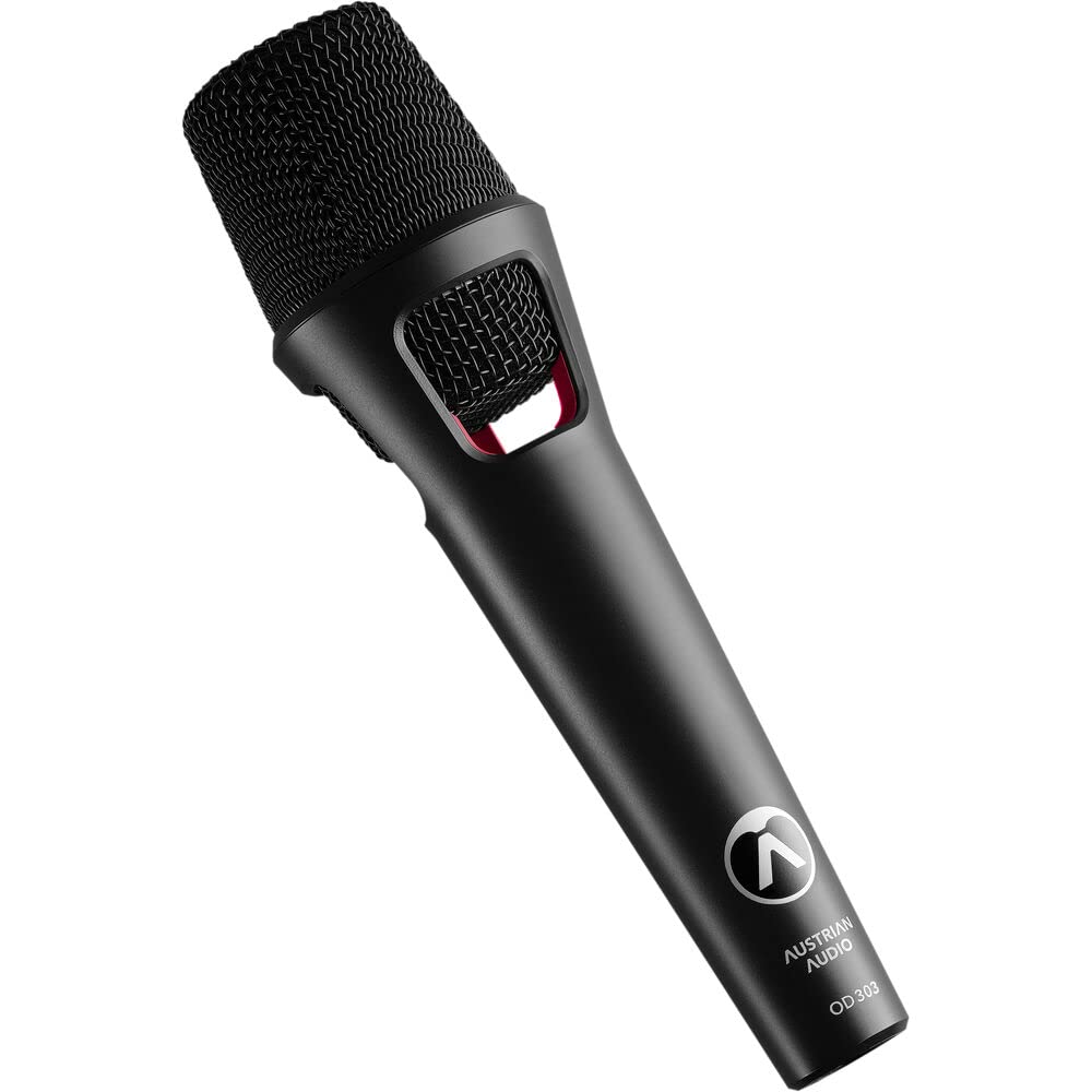 Austrian Audio OD303 - Micrófono de escenario con tecnología acústica abierta, micrófono direccional (banda ancha de frecuencia, estabilidad de retroalimentación, diseño abierto, difusor de ruido 3D