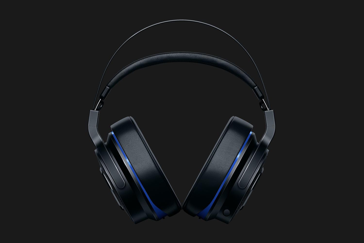 Razer Thresher para PlayStation Auriculares inalámbricos para juegos para PS4, PS5 y PC, 16 horas de duración de la batería, control en los auriculares, almohadillas de cuero artificial, negro-azul