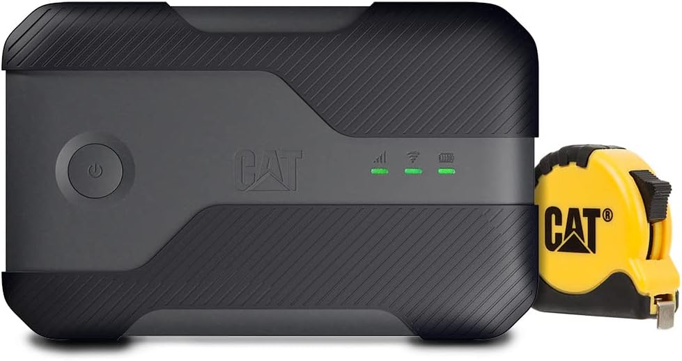 Caterpillar Cat Q10 Robuster 5G Outdoor Internet Hotspot, 32 Dispositivos al Mismo Tiempo, 5.300 mAh Reemplazable, Resistente a Las caídas, Polvo y Resistente al Agua, Negro