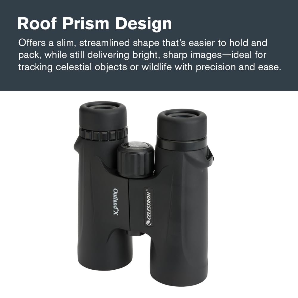 Celestron 71346 8 x 42 Outland X: prismáticos, negro