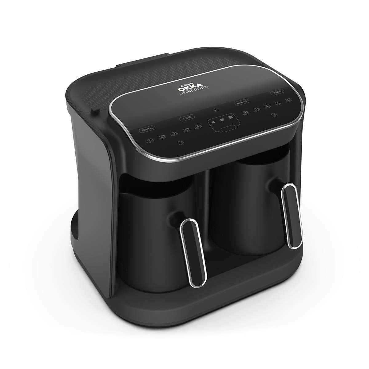 Arzum Okka Grandio Duo - Cafetera moca (capacidad de tazas, 10 unidades), color negro y cromo