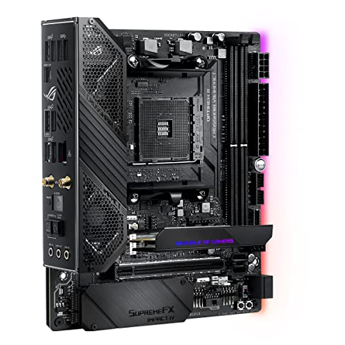 ASUS ROG Crosshair VIII Impact - Placa base Gaming mini-DTX AMD AM4 X570 con tarjeta SO-DIMM.2 (dos M.2), Wi-Fi 6, PCIe 4.0, sonido SupremeFX, iluminación Aura Sync RGB, SATA 6 Gb/s y USB 3.2 Gen. 2