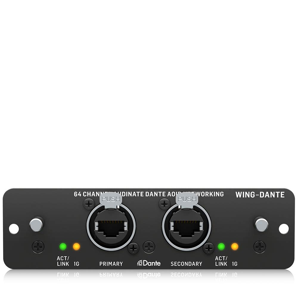 Behringer WING-DANTE WING Tarjeta de expansión para 64x64 canales Audinate Dante AoIP Networking