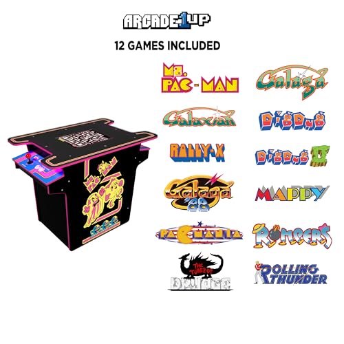 ARCADE 1 Up Ms. Pac-Man Head-to-Head Table Black