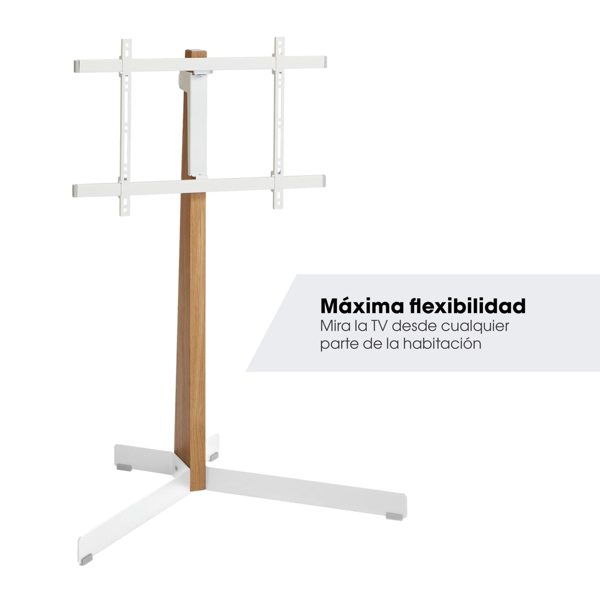 Vogel's TVS 3695 - Soporte para televisor de 40 a 77 Pulgadas, máx. 50 kg, Giratorio hasta 90°, VESA 600 x 400, Soporte de TV de Madera de Roble y Acero con certificación PEFC