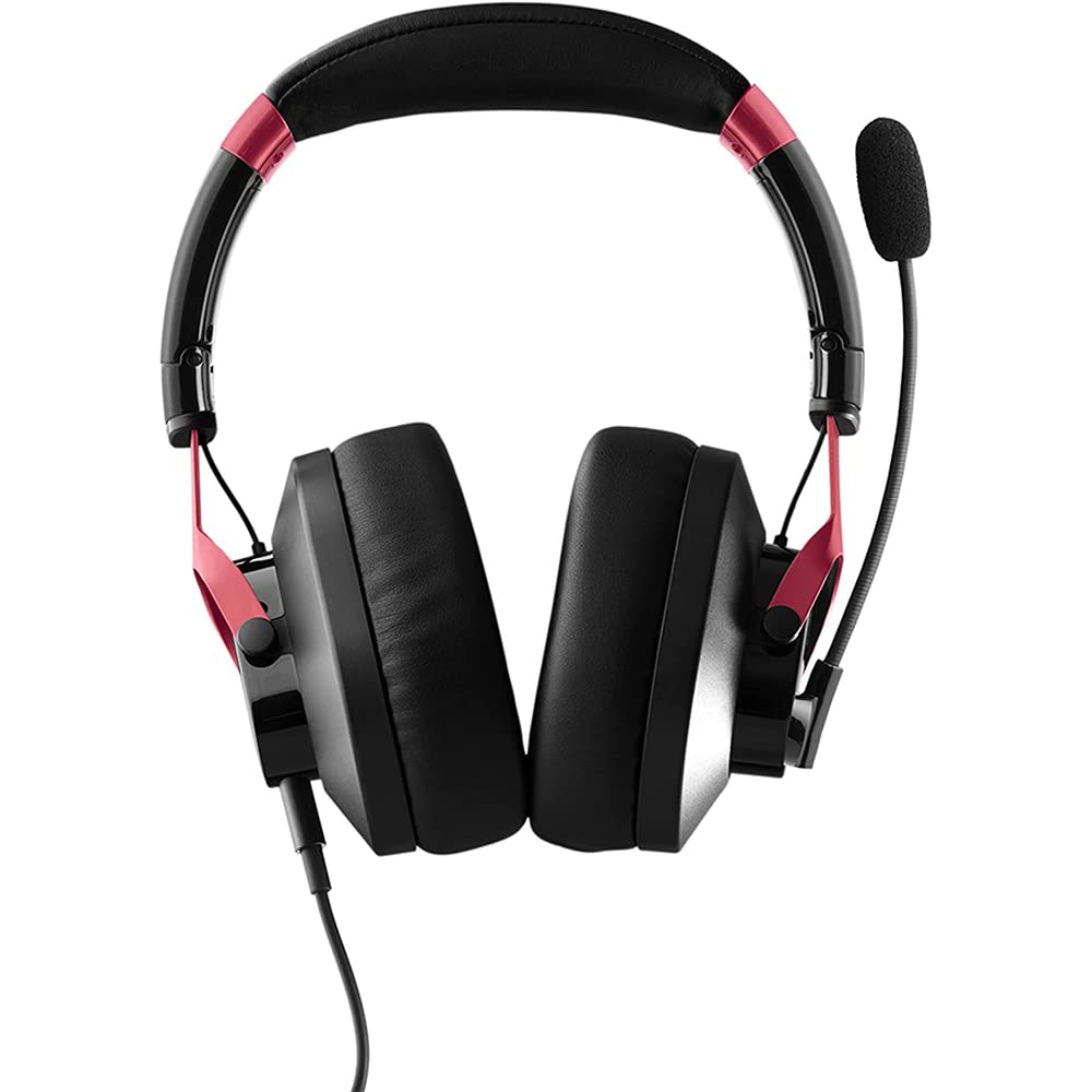 Austrian Audio PG16 Pro Gaming Headset with Microphone (Accesorio Plegable para Juegos, Sonido de Alta resolución, Cable Desmontable de 1,4 m), Negro/Rojo