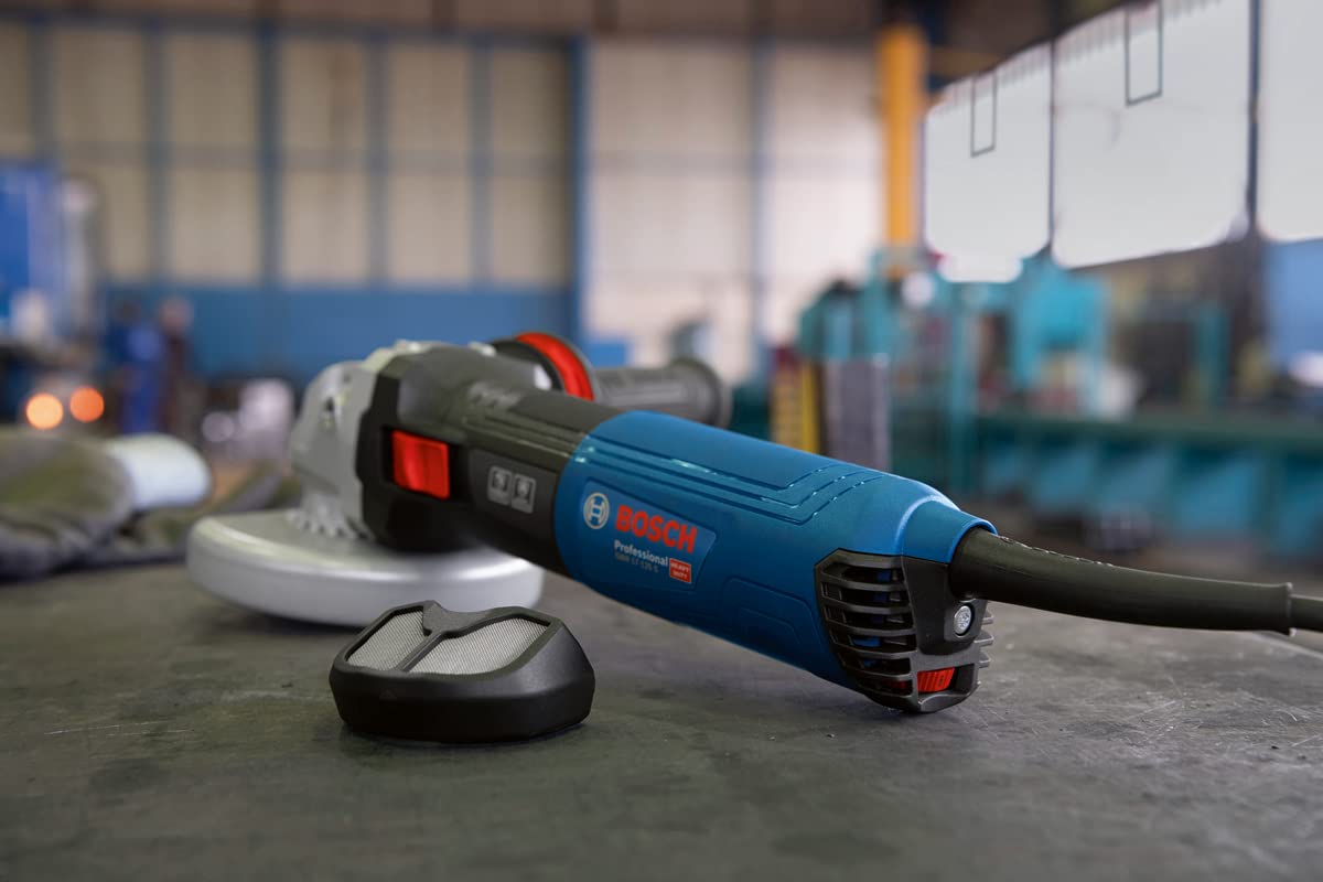 Bosch Professional GWX 14-125 S - Amoladora angular (1400 W, 11500 rpm, X-LOCK, Ø 125 mm, vel. regulable, Antivibration, KickBack Control, en caja)