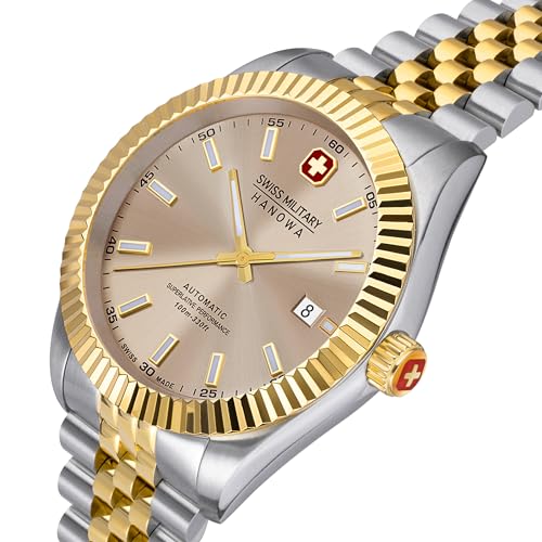 Swiss Military by Chrono Reloj Analógico para Hombres de Suizo automático con Correa en Acero Inoxidable SMWGL0002160