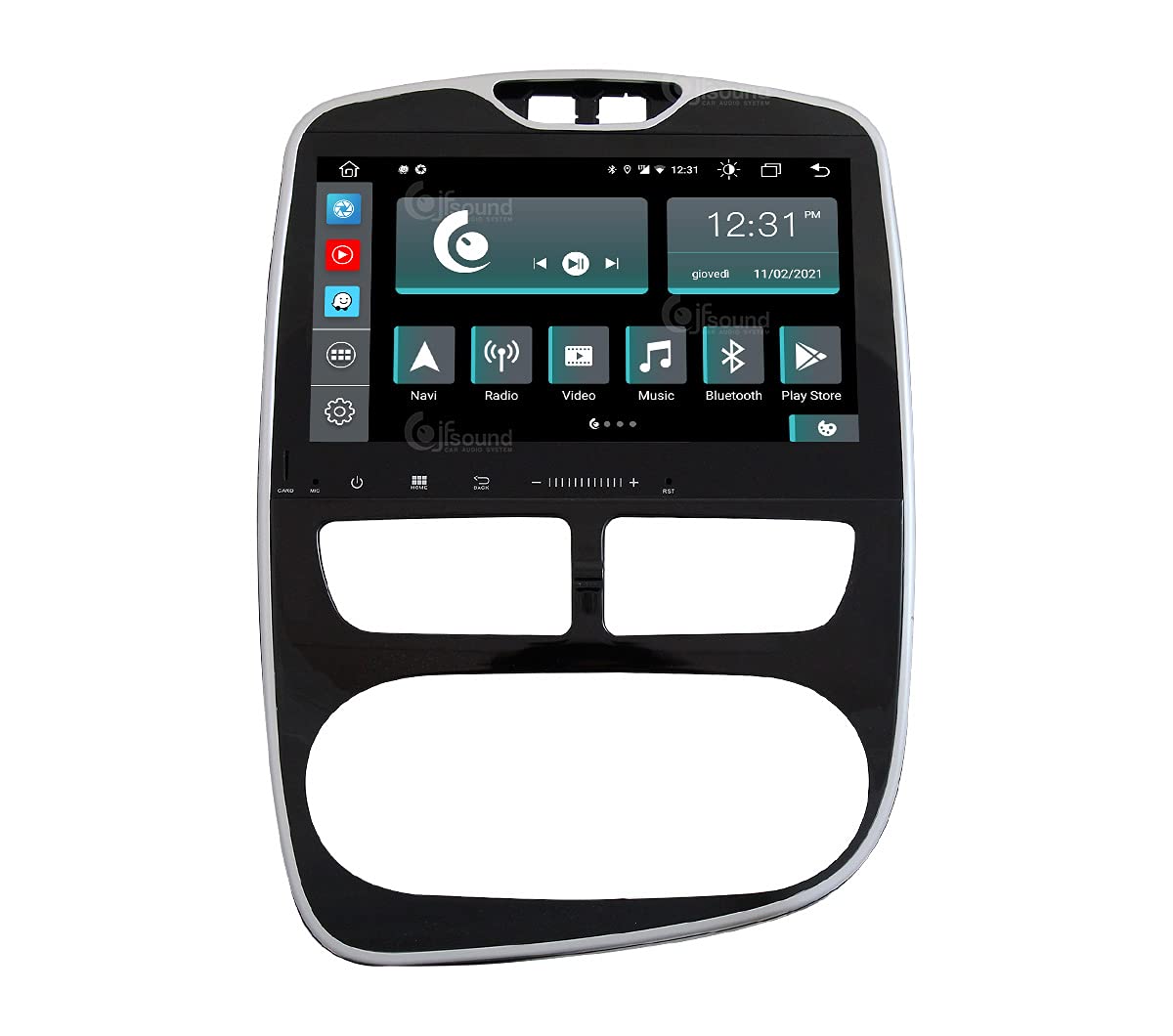 Autorradio de Ajuste Personalizado para Renault Clio Android GPS Bluetooth WiFi Dab USB Pantalla táctil Full HD 10" procesador de 8 núcleos y comandos de Voz