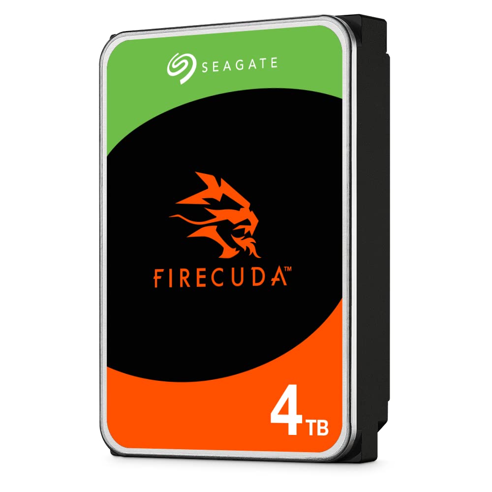Seagate FireCuda HDD de 4 TB, Disco Duro Interno - 3,5 pulgadas, CRM, SATA a 6 GB/s, 7200 rpm, 256 MB de caché, 300 TB, 3 años Rescue Services (ST4000DXA05)