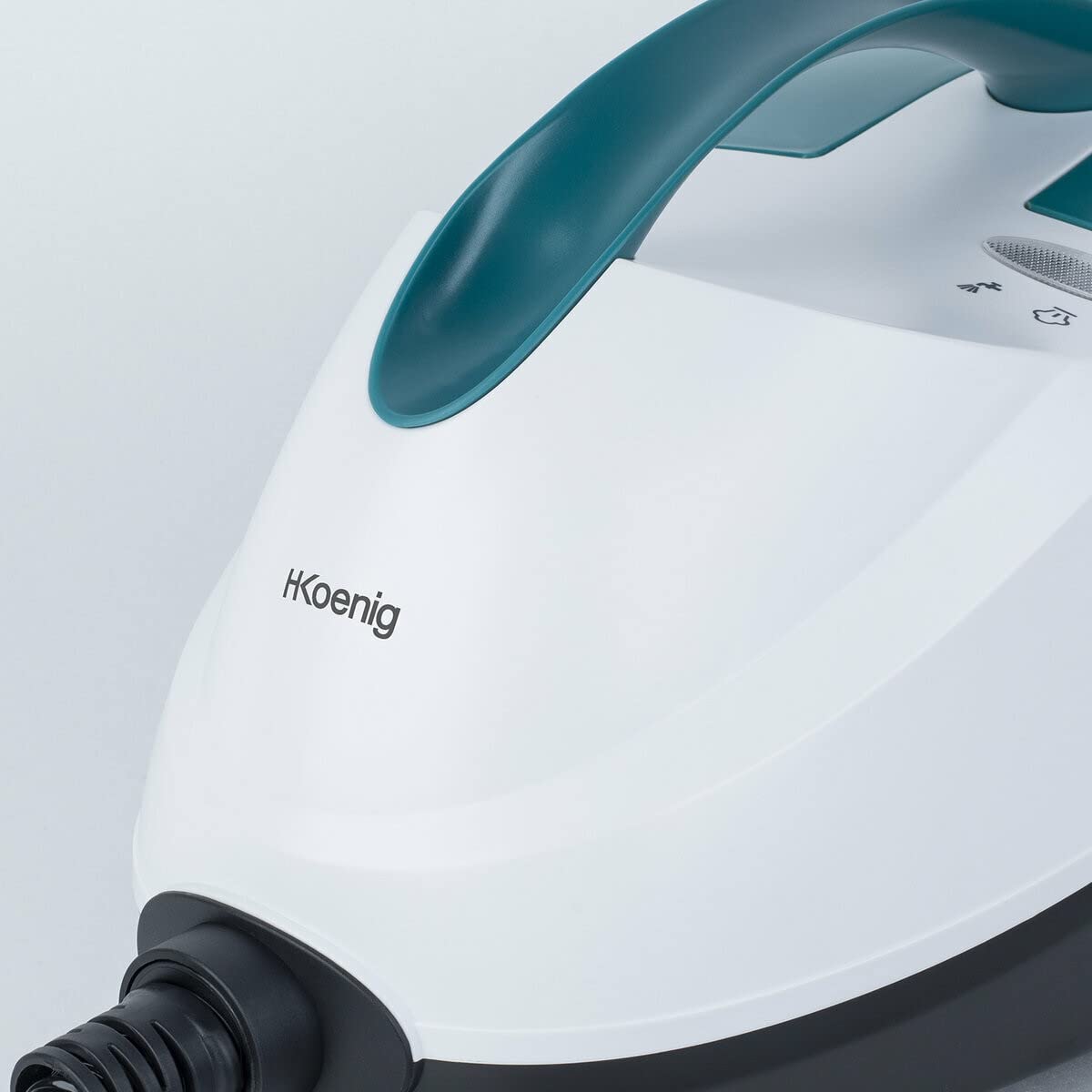 H.Koenig Limpiador a Vapor 4 barras H.Koenig NV6400, Autonomía 45min, Listo en 8min, 1,5L, Potente 2000W, Compacto, Multifunción, suelo, muebles, coche, Accesorios + 2 cepillos nylon/acero inoxidable