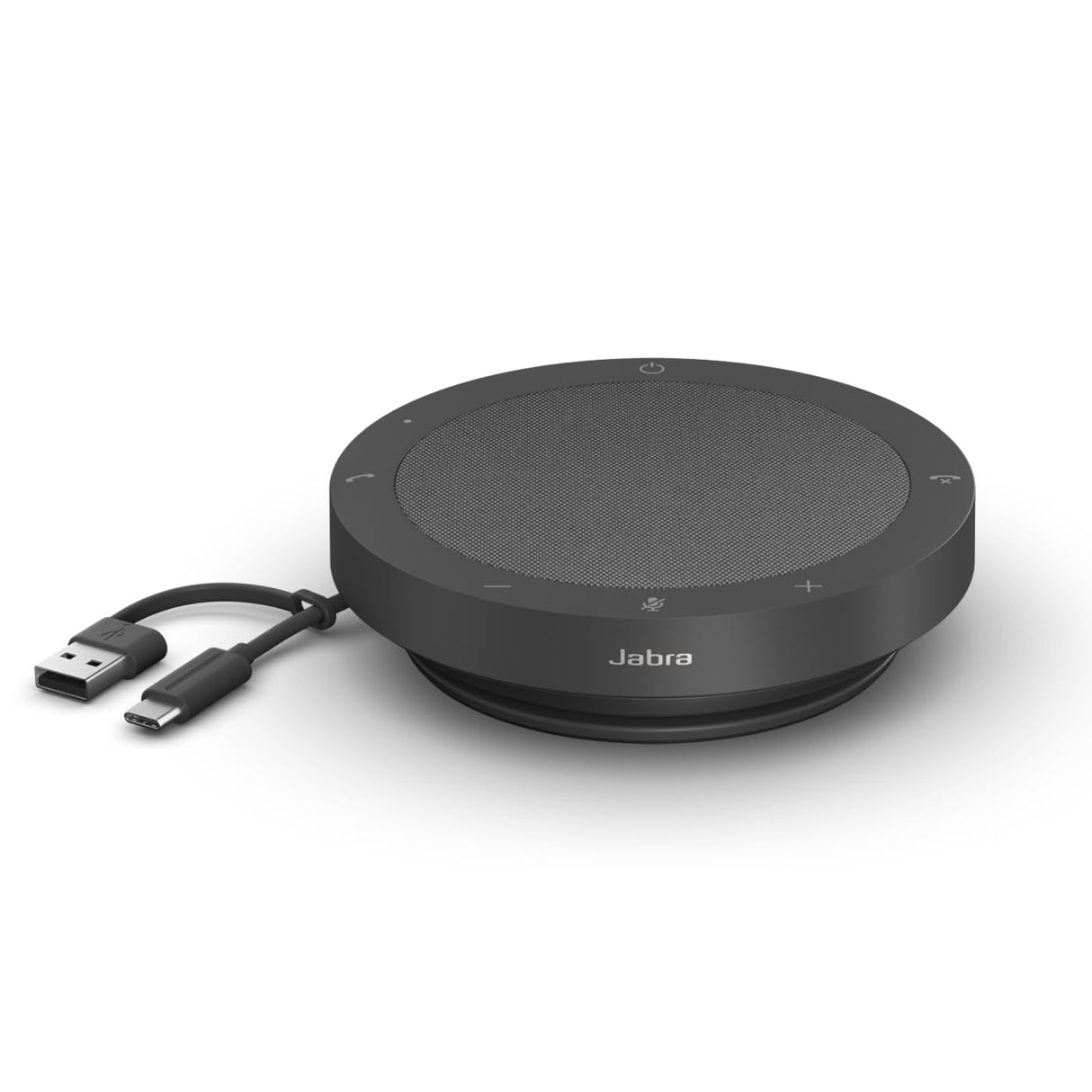Jabra Speak2 40 Altavoz Portátil, 4 Micrófonos, Cancelación de Ruido, 50 mm de Alto Alcance, Audio de Banda Ancha y Conexiones USB-A y USB-C, Certificado para MS Teams, Gris Oscuro