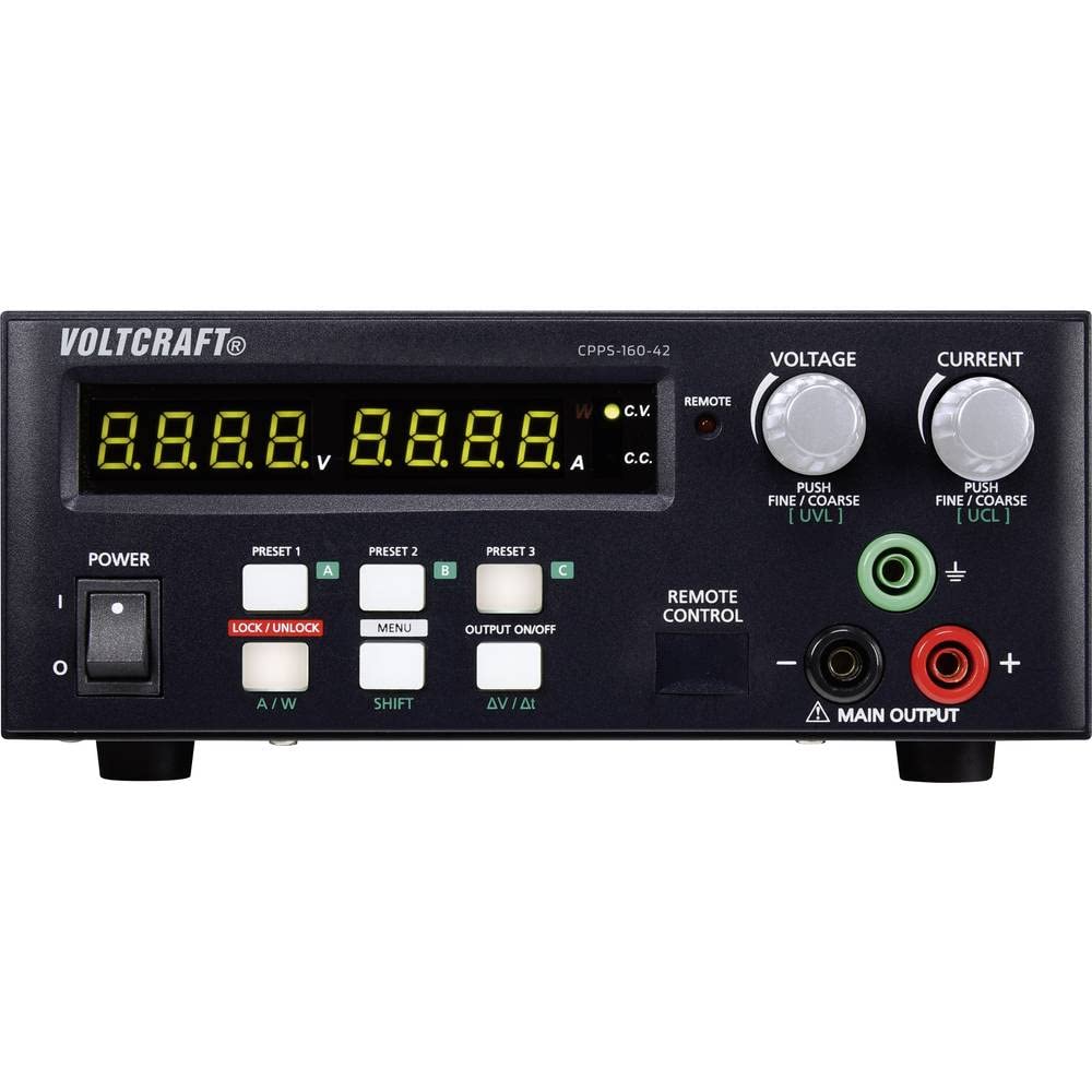 Voltcraft CPPS-160-42 - Fuente de alimentación de laboratorio ajustable 0.02-42V DC 0.01-10A 160W USB control remoto programable A