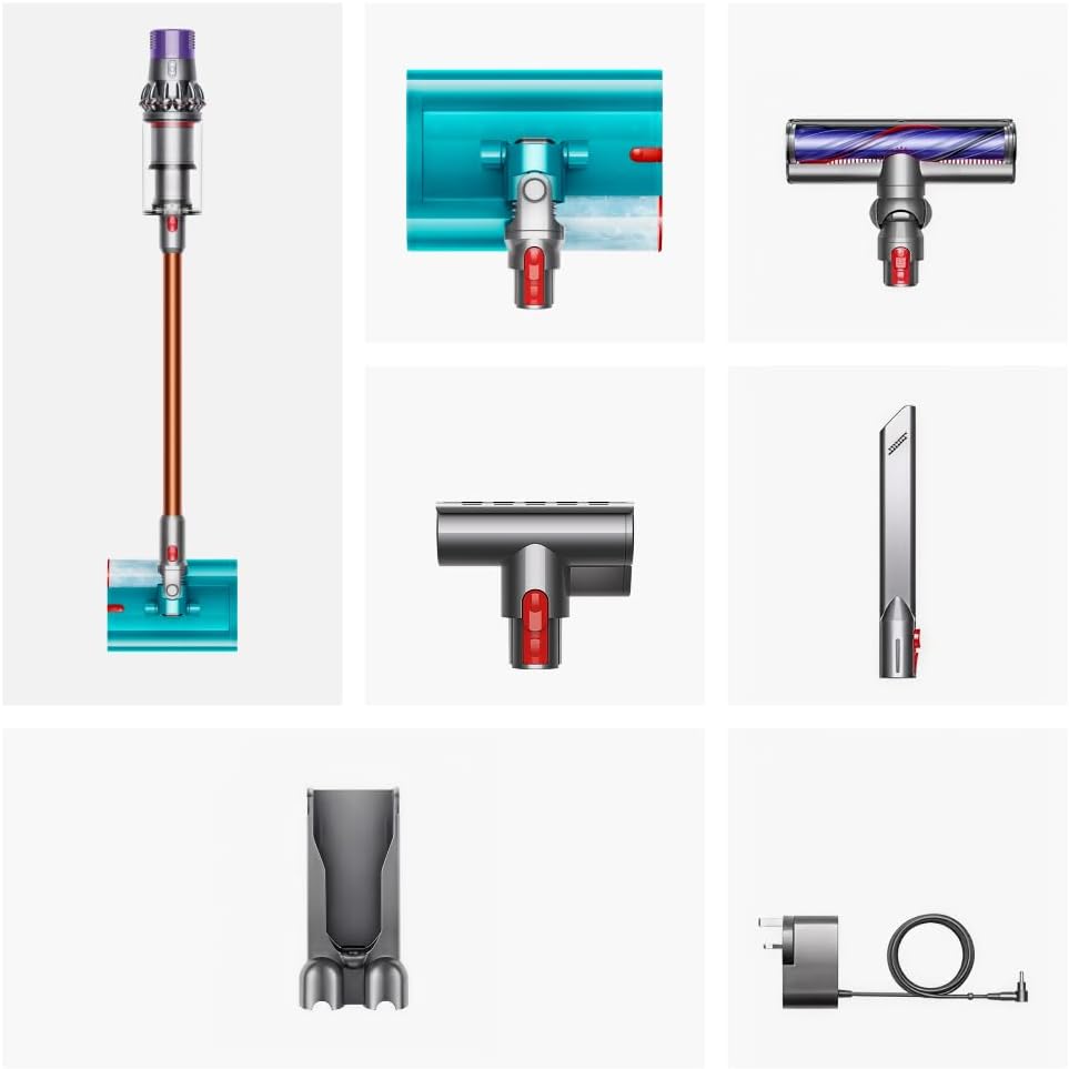 Dyson Cyclone V10 Submarine™ Aspiradora y Fregona Sin Cable – 150 Air Watts, hasta 60 min de autonomía, Suelos Duros, tecnología antienredos