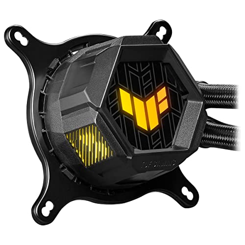 TUF Gaming LC 240 ARGB - Sistema de refrigeración líquida todo en uno con Aura Sync y dos ventiladores de radiador TUF ARGB de 120 mm