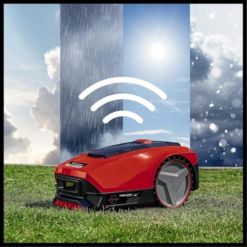 Einhell Robot cortacésped FREELEXO Smart 750 LCD+ Power X-Change (Puesta en Red Inteligente, cálculo de Tiempo de siega dependiente del Tiempo, 750 m², Modo de Segunda área, Incl. Kit instalación)