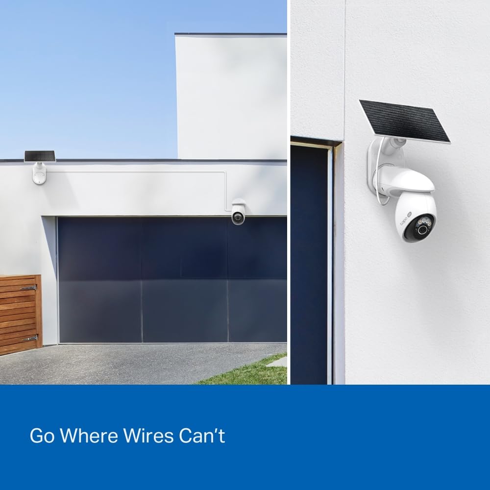 Tapo C660 Kit - Cámara de Seguridad WiFi 4K 8MP, Pan/Tilt 360°, Zoom Digital 18×, Visión Nocturna Color Starlight, Panel Solar, Batería 10 000mAh, Detección IA Gratuita, IP65