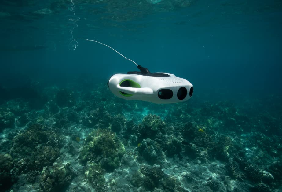 Youcan Robot BW Space Pro Dron Submarino con cámara 4K UHD Control Remoto Transmisión de señal Estable RC Submarino (Tether of 150m Set)