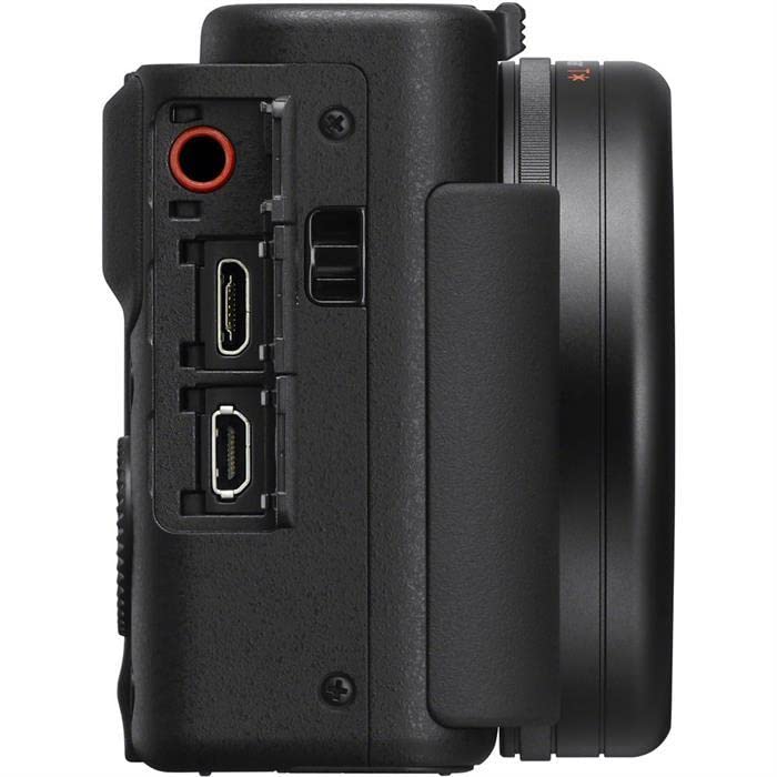 Sony - Cámara vlogging (Eye AF con Seguimiento a Tiempo Real, detección de Fases, prioridad a rostros en Auto Exposición, para Vlogger, Video 4K, Filtro Piel Suave, Micro direccional) Negro