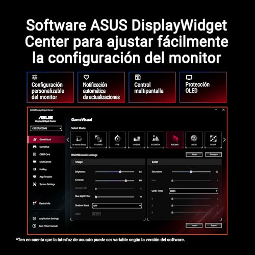 ASUS ROG Strix OLED XG27UCDMG Monitor Gaming QD-OLED 4K de 27 Pulgadas, 240 Hz, 0.03ms, Anti-Flicker 2.0, disipador, Care Pro, Neo Proximity Sensor, DisplayWidget Center, VRR, HDR