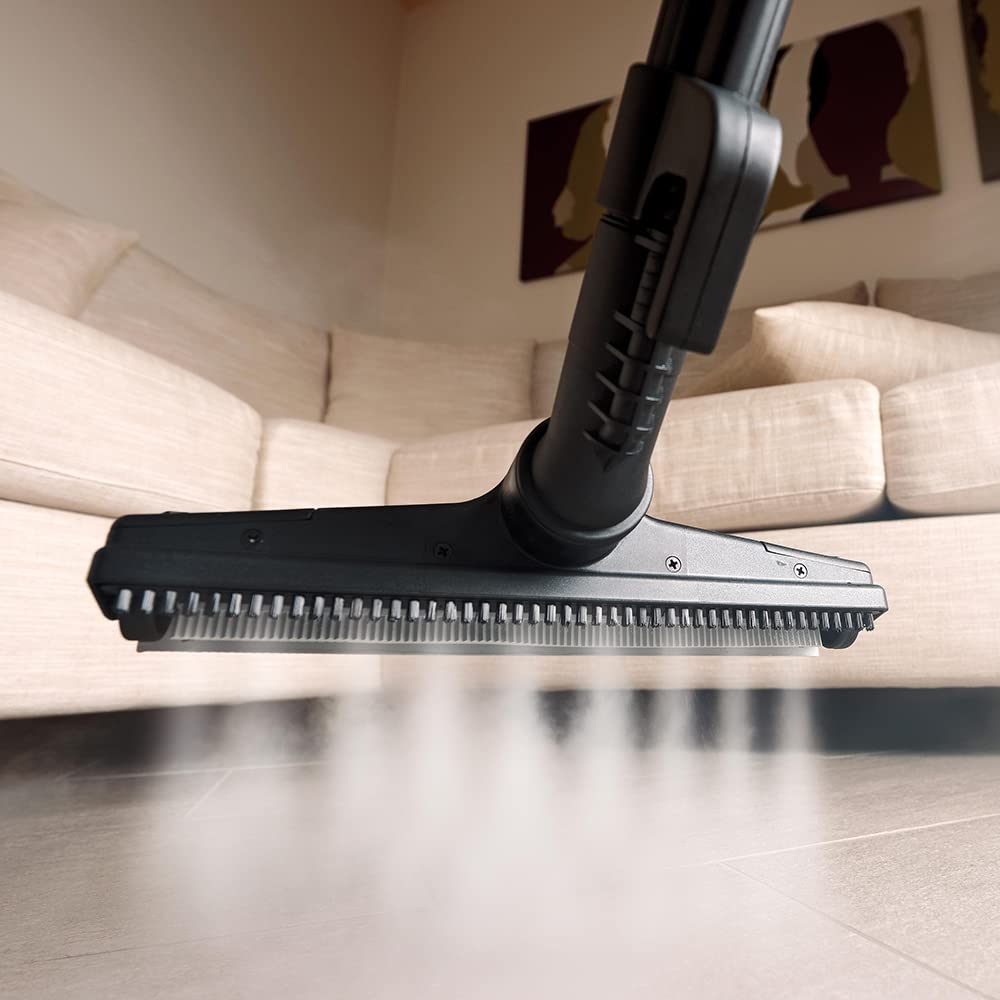 Polti Vaporetto Lecoaspira FAV50 Multifloor, Limpiador a Vapor y Aspirador con Filtro de Agua, Potencia Total 2450 W, Presión de la Caldera 5 Bar, 15 Accesorios Incluidos, Blanco y Rojo