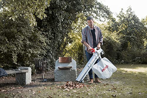 IKRA 3en1 Aspirador soplador triturador a batería ICBV 2/20, Incl. 2X batería y Doble Cargador rápido Gris