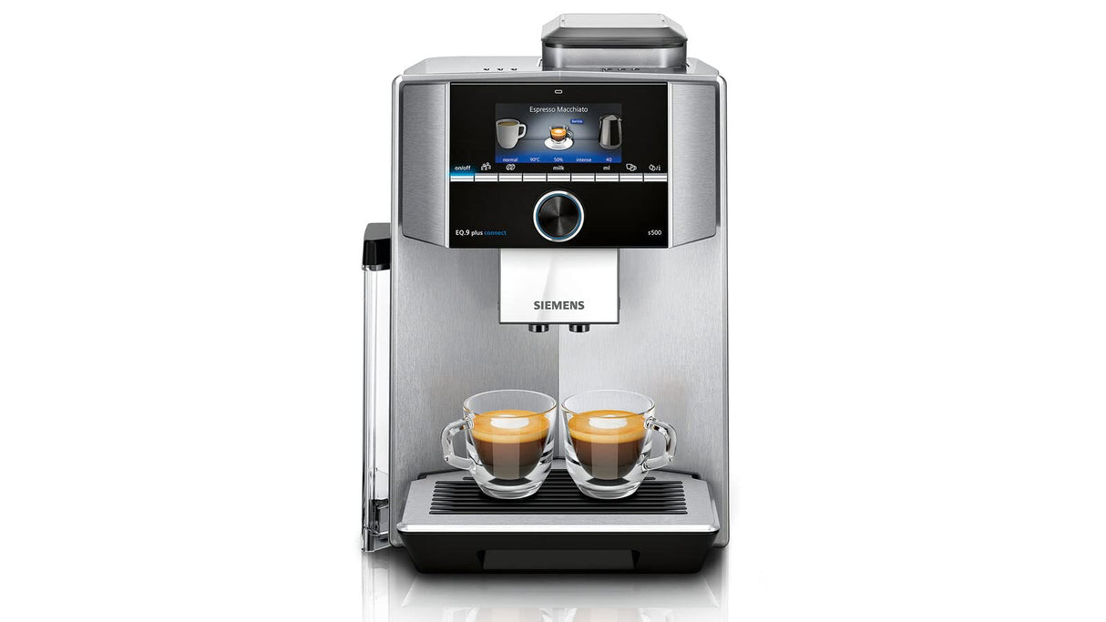 Siemens TI9553X1RW Cafetera Superautomática, EQ.9 plus, 1500 W, 1.7 litros, Plástico, Acero