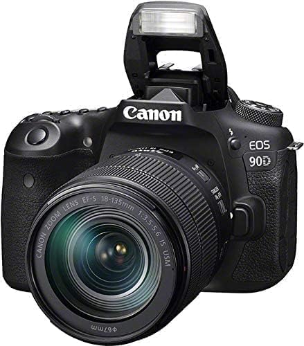 Canon EOS 90D - Cámara Réflex de 32.5 MP (Sensor APS-C, 45 Puntos AF, Disparos de 10fps, EOS Movie 4k+Full HD, Wi-fi, Bluetooth) Negro - Kit Cuerpo con Objetivo EF-S 18-135mm f/3.5-5.6 IS USM