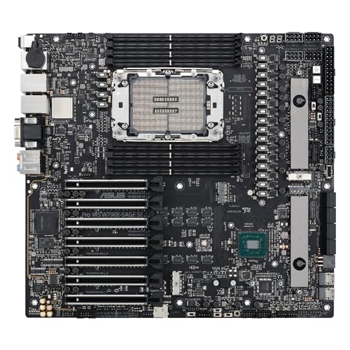 ASUS Pro W790E-SAGE SE Placa Base Intel W790 (LGA 4677 EEB con PCIe 5.0 x16, M.2, Dual 10G LAN, gestión remota de Nivel de Servidor, 14+1+1 etapas de alimentación, USB 3.2 Gen 2x2 Type-C), Negro