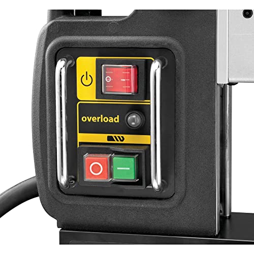 DeWalt DWE1622K-QS Columna electromagnética con taladro morse 1200W 50 mm, Negro y amarillo