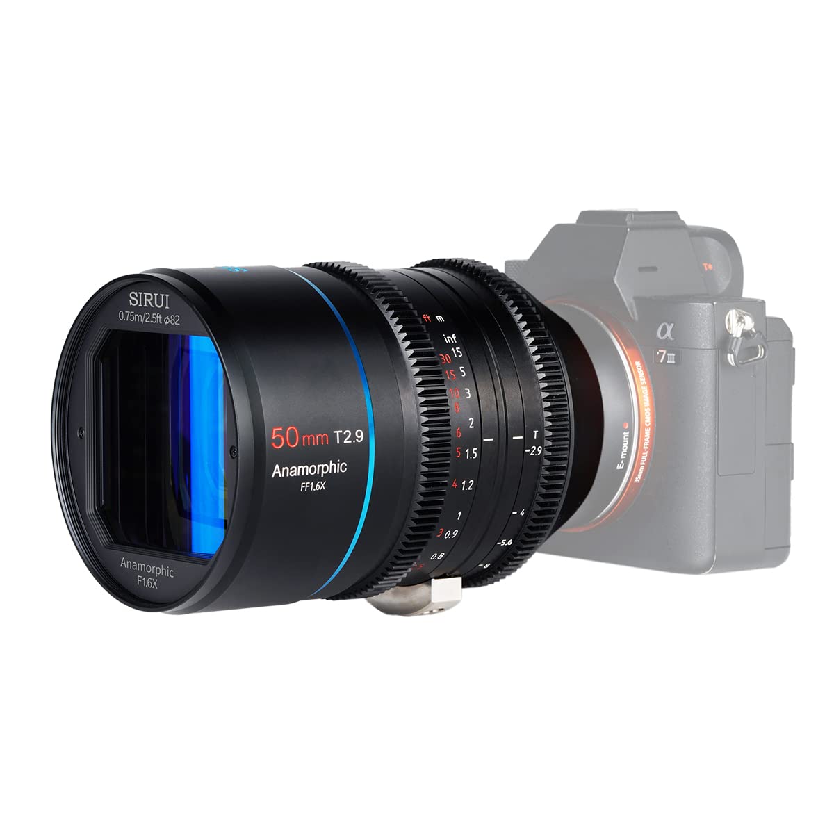 SIRUI 50mm T2.9 1.6X Full Frame Anamorphic Cine Cinema Objetivo Lens Lenses Lente(RF Mount)