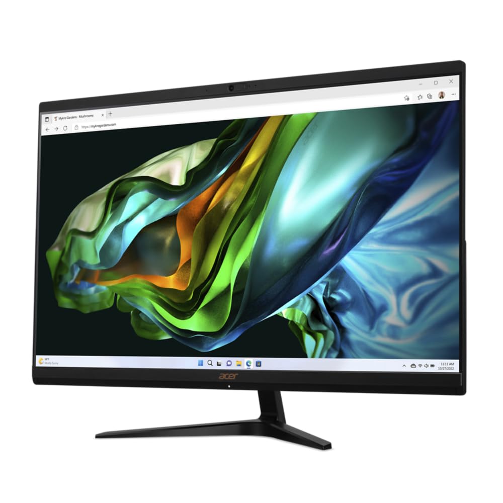 Acer Aspire C27-1800 All in One - Monitor 27" FullHD (Intel Core i5-12450H, 16GB RAM, 1024 GB SSD, Intel Iris Xe Graphics, Windows 11 Home) Negro + Teclado QWERTY Español y Ratón Inalámbrico