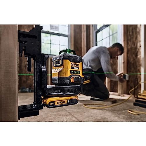 DEWALT DCLE34031D1-QW - Nivel láser autonivelante verde de 3 líneas 360° con batería 18V Li-Ion 2Ah