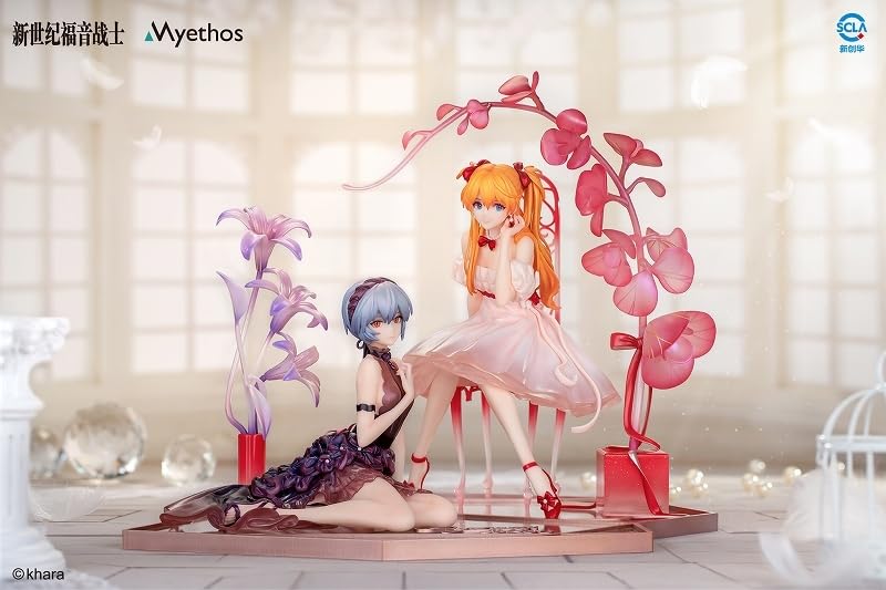 Myethos Evangelion - Estatua de PVC 1/7 Rei Ayanami y Asuka Shikinami Langley: Whisper of Flower Ver. Set