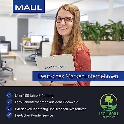 MAUL MAULpro, Mesa para proyectores, Tablero de pie Estable, 35 x 50 cm, Capacidad de Carga de 30 k, Mesa OHP, Altura Regulable, inclinable, Fabricado en Alemania, Color Gris
