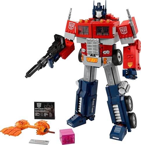 LEGO Icons Optimus Prime, Maqueta para Construir para Adultos, Modelo 2-en-1 Transformers, Robot y Camión, Idea de Regalo para Hombres y Mujeres 10302