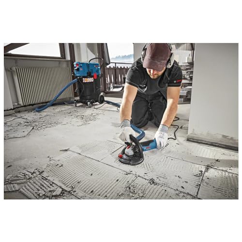Bosch Professional GBR 15 CAG - Lijadora de hormigón (1500 W, Ø125 mm, cubierta móvil, en L-BOXX)