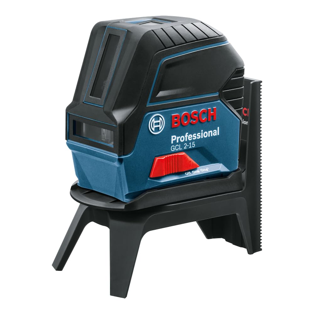 Bosch Professional Nivel láser GCL 2-15 (láser rojo, interior, con puntos de plomada, alcance: 15 m, 3 pilas AA, soporte giratorio RM 1, placa reflectora láser, estuche de protección, maletín)